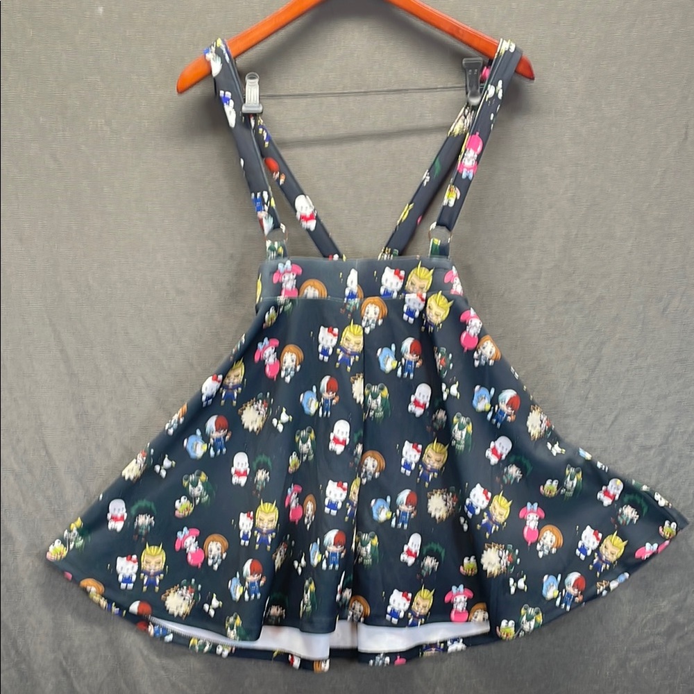 Hot Topic Black Skater suspender Mini Skirt Casual, Hello Kitty and friends - Picture 5 of 6